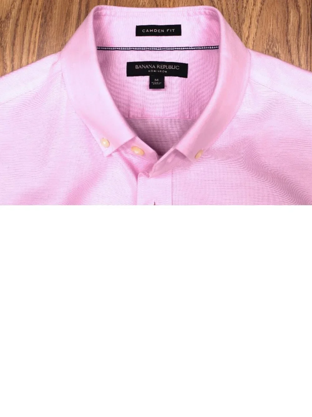 BANANA REPUBLIC CAMDEN FIT SHIRT 100% COTTON PINK Sz MEDIUM, M